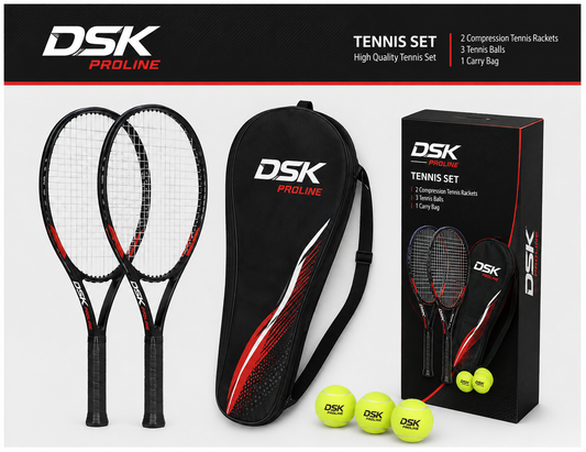 DSK PROLINE Tennis Set – 2 Player Complete Tennis Kit