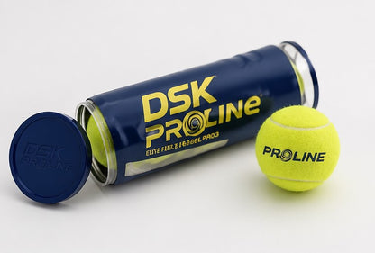DSK Elite Padel Pro 3 – Tournament-Grade Pressurized Padel Balls | 3 Ball Can