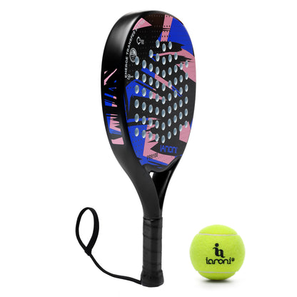 Premium Padel Racket Red, 100% Carbon Fiber
