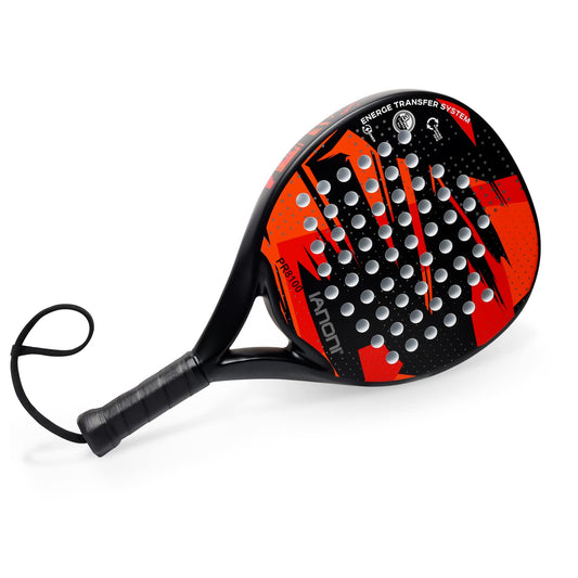 Premium Padel Racket Red, 100% Carbon Fiber