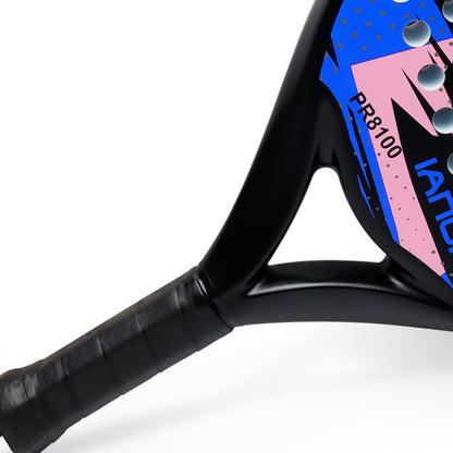 Premium Padel Racket Red, 100% Carbon Fiber