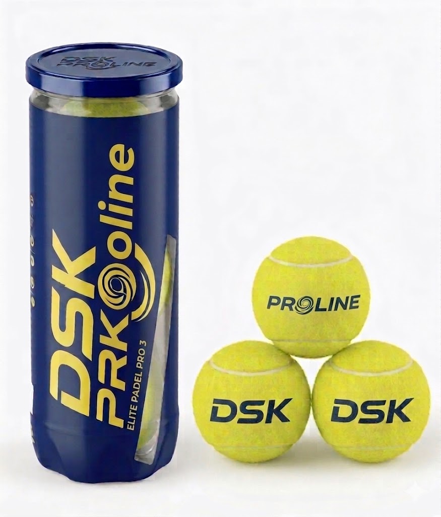DSK Elite Padel Pro 3 – Tournament-Grade Pressurized Padel Balls | 3 Ball Can